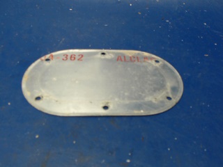 0710633-1 Cessna - PLATE INSPECTION 6 hole (measures approx 6-1/4 X 3-3/4)